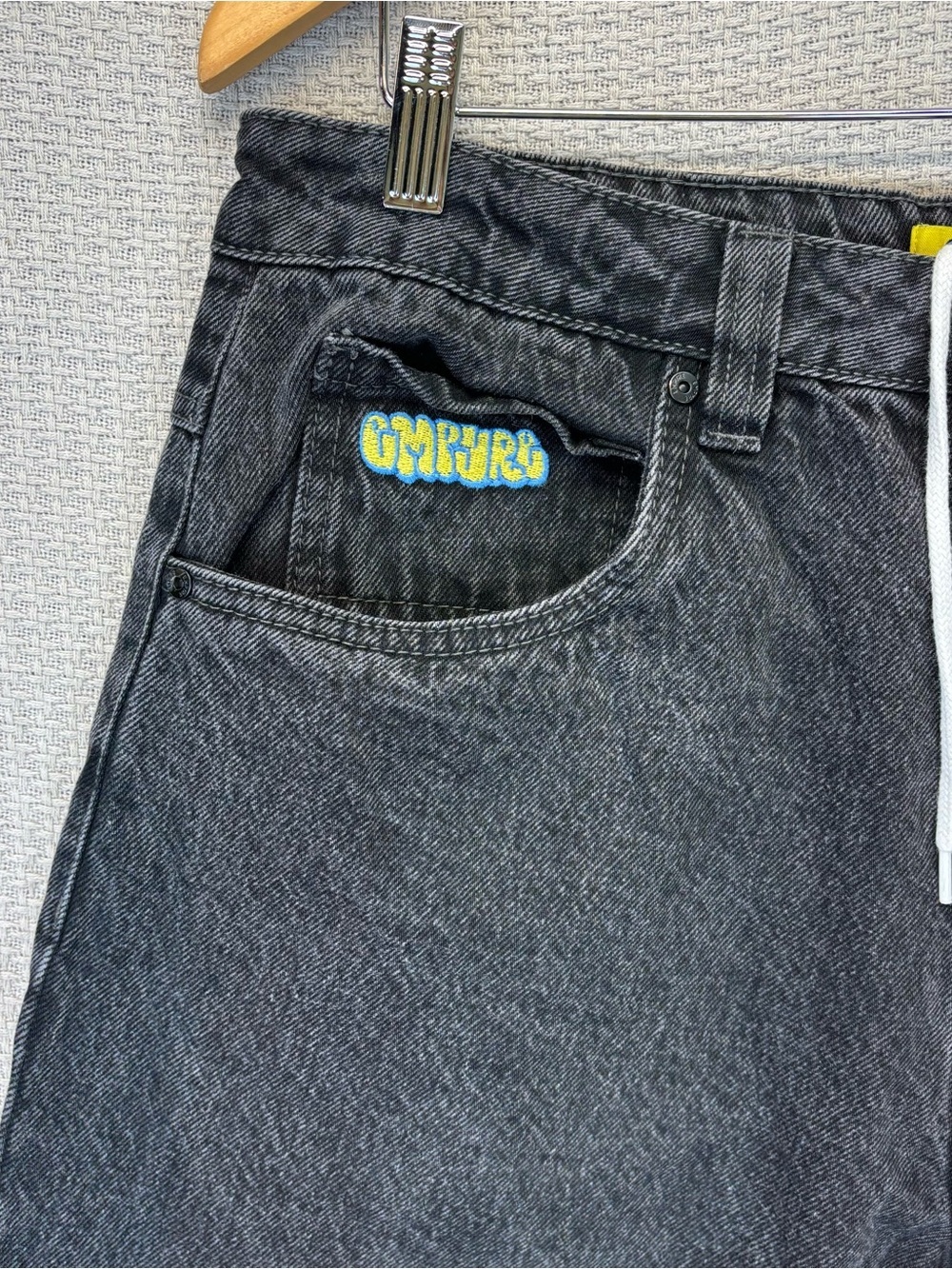 Empyre Jeans Mens 32 Denim Black Outdoor Streetwear Y2K Relaxed Baggy Hip Hop - Picture 3 of 11